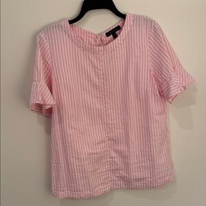 Banana Republic Pink Striped Blouse